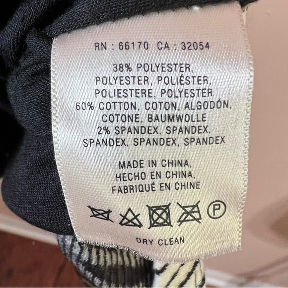 Maeve Anthropologie Balloon Sleeve Black White Knit Mini Dress Tunic Boxy Size S - Picture 7 of 7